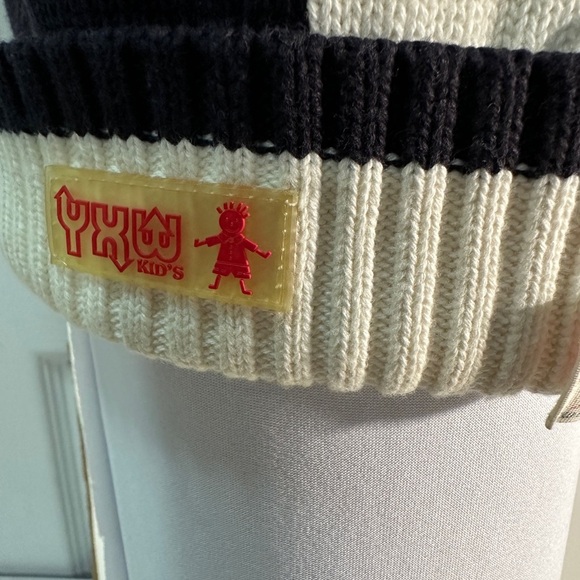 Yuga Cream and Black Knit Beanie - Picture 2 of 7